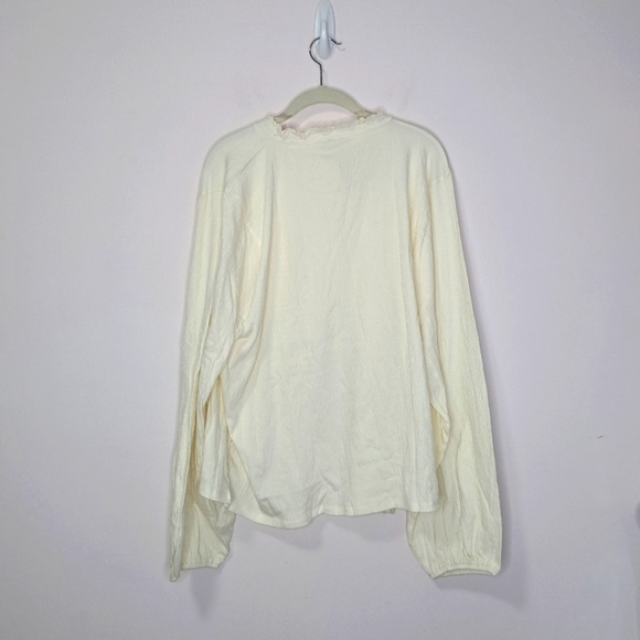 J.Crew ruffleneck top cream 3X NWT - Picture 4 of 6